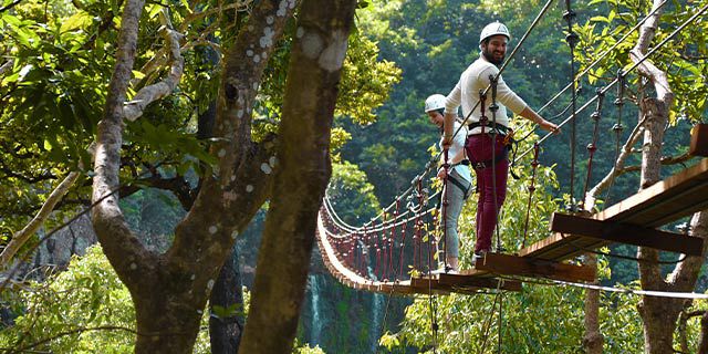 Ziplining nepalese bridge lavilleon adventure park (8)